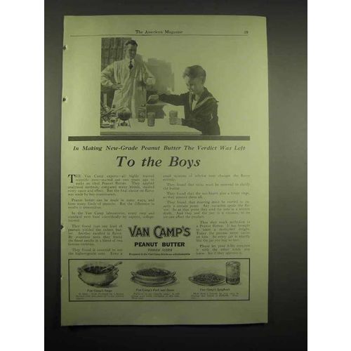 1918 Van Camp's Peanut Butter Ad - To The Boys