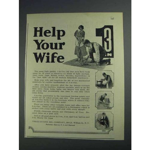 1925 3-in-One Oil Ad - Help Your Wife