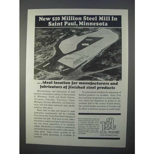 1966 Port Authority City of St. Paul Ad - Steel Mill