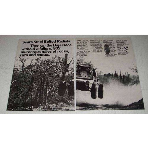 1971 Sears Steel-belted Radial Tires Ad - The Baja Race
