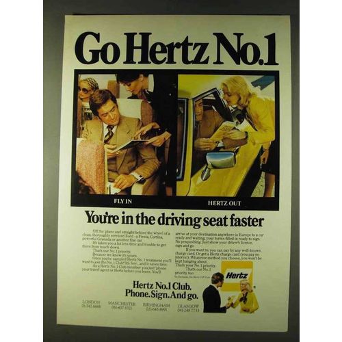 1979 Hertz Rent-a-car Ad - In Driving Seat Faster