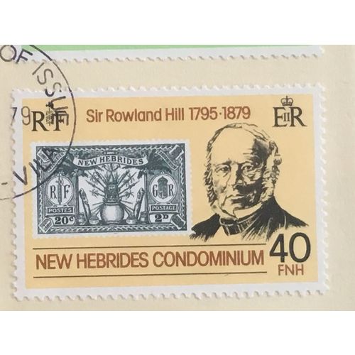 New Hebrides 1979 Rowland Hill 40f 1925 2d 20c Used SG 273 Sc 267 postage stamp