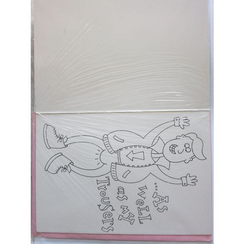 Boy Friend With Flower Love Harts Card A5 Portrait