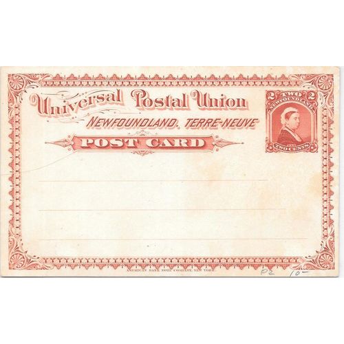 Newfoundland #P 2 Postal Card MINT