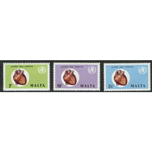 Malta 1972 World Health Day set 3v SG464-466 UM