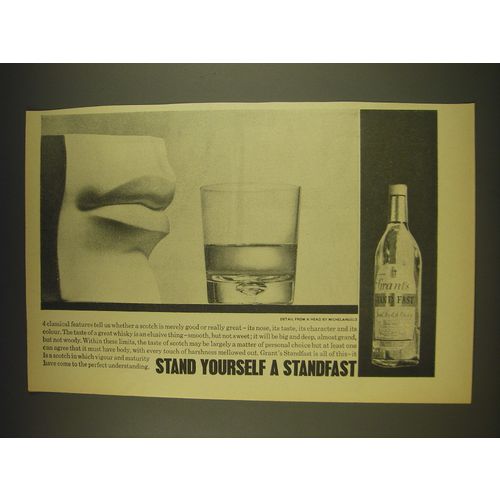 1963 Grant's Standfast Scotch Ad