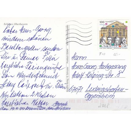 Schones Oberbayen Germany Multiview Postcard posted VGC