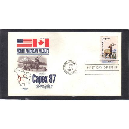 FDC Artmaster 2328 22c Elk (Cachet-U/A) CV40068