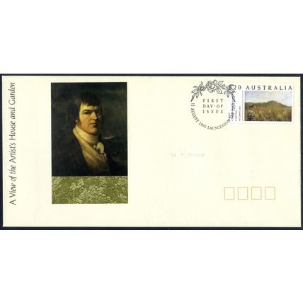 AUSTRALIA 1990 FDC Glover - A View of Artist's House & Garden, Launceston PMK