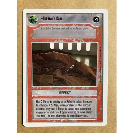 Star Wars CCG: Premiere Unlimited # Obi-Wan's Cape (A) light 1995 decipher