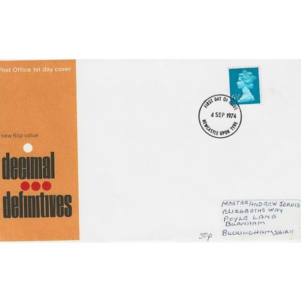 GB 1974 September Definitive FDC Newcastle pm