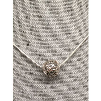 Necklace Silver Floating Ball #23 USA Seller