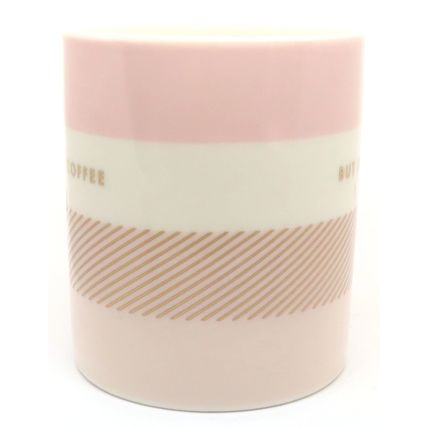But First, Coffee Mug Fine China Pastel Pinks 9 CM - Comes Boxed