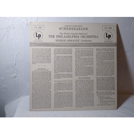 Rimsky-Korsakov Scheherazade, op.35 Orchestra CL850 LP 33 - Fast Ship!