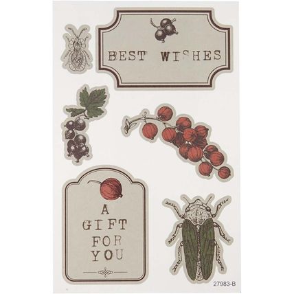 Vivi Gade Autumn Themed Stickers 2 design sets on 4 sheets 24 stickers CR27