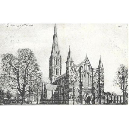 Salisbury Cathedral - Wiltshire - 1905 - Original Postcard (204)