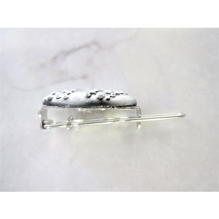 Two extra small tiny silver crystal hair pin clip barrettes fine hair
