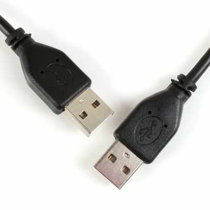 1 METRE DOUBLE ENDED USB CABLE Male To Male Type A Shielded Long Wire Lead Cord