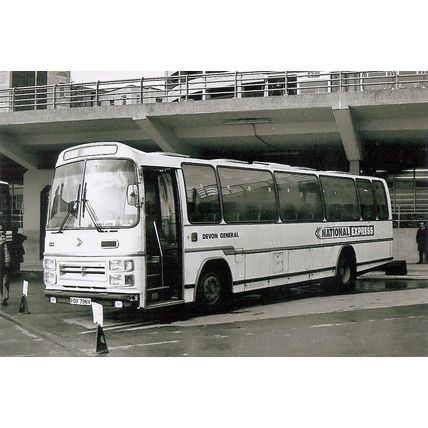 Black & White Photograph of Devon General Ltd. - FDV 796V ex. Western National