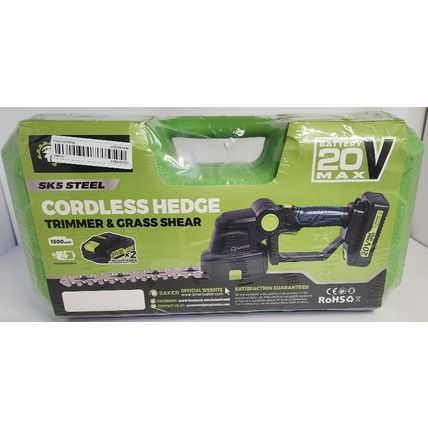 SAKER Cordless Hedge Trimmer Hand Held Electric Bush Grass Cutter Clipper Tool