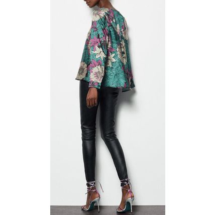 KAREN MILLEN Floral Satin Swing Top NEW