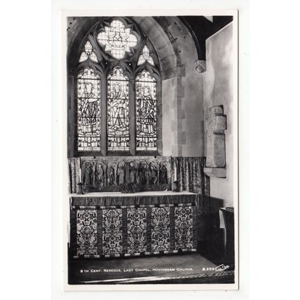 8th Century Church Reredos Lady Chapel Hovingham Postcard RP North Yorkshire