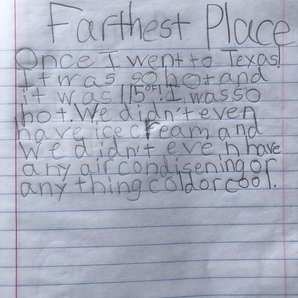 Original Writings By Piper Korff COMPOSITION NOTEBOOK School Work 2013