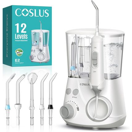 COSLUS Professional Water Flosser for Teeth: 12 Pressure Settings Electric Denta
