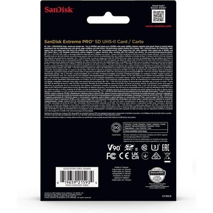 Sandisk 128GB Extreme PRO SDXC UHS-II Memory Card - up to 300Mb/S Read and Write