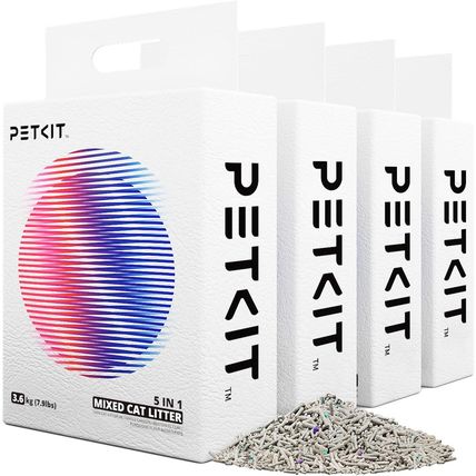 PETKIT Mixed Cat Litter Fast Clumping,Flushable,Ultra Absorbent, 100% Natural In