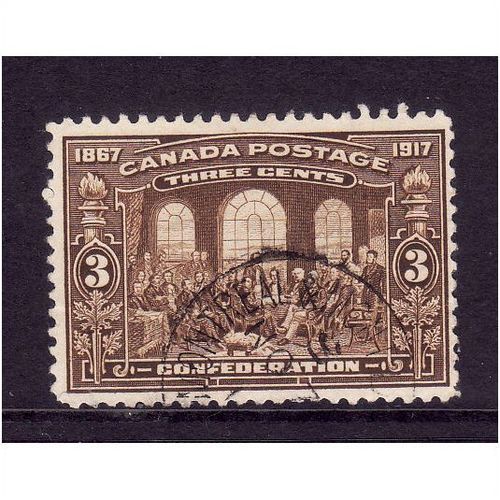 CANADA 1917 3c CONFEDERATION SG 244 FINE USED #2