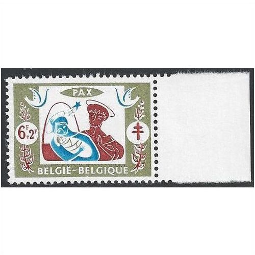 Mi 1172 (**): 6 Fr. + 2 Fr. Campaign Against Tuberculosis: Birth of Christ.