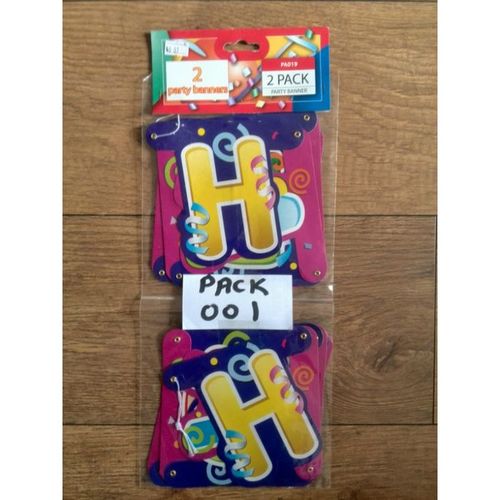 Party Banner pack of 2 - Happy Birthday