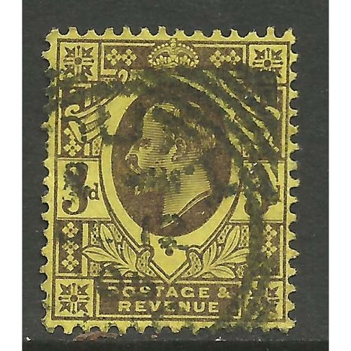 GB 1901 - 11 KEV11 3d Yellow/Purple jubilee. ( T423 )