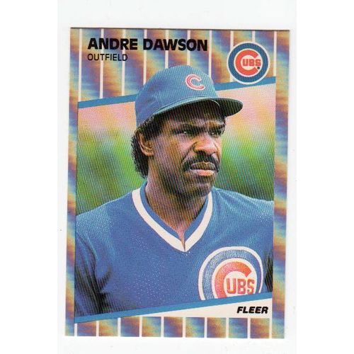 1989 Fleer Andre Dawson baseball card #422-NM-HOF- Cubs