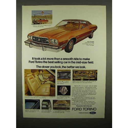 1973 Ford Gran Torino 2-Door Hardtop Car Ad!