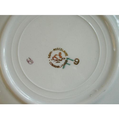 Two Pretty Vintage French Ceranord Saucers