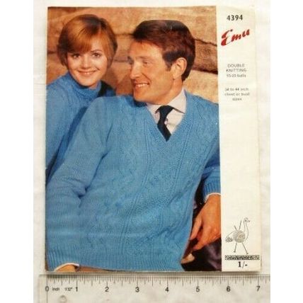 Vintage: Emu 4394 his & hers sweaters DK
