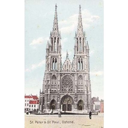 St Peter & And St Paul Church Ostend Belgium Postcard