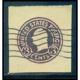 Used U437 2c George Washington Fine Cut Square WA3023