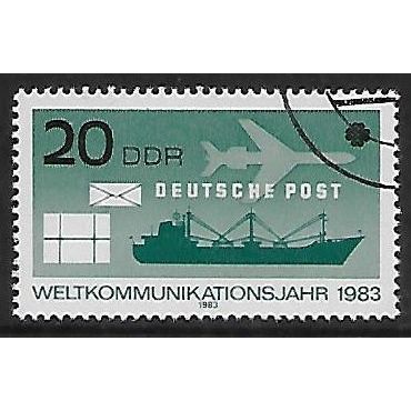SG E2489: 20 pf. tricoloured World Communications Year