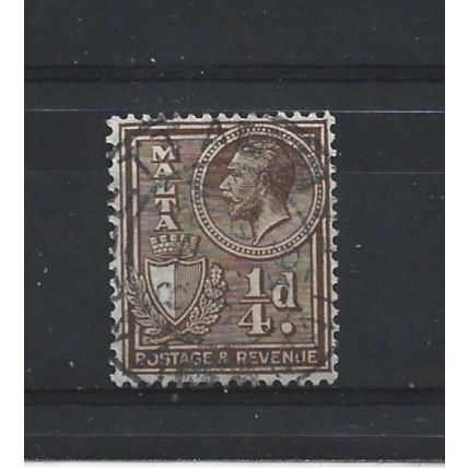 Malta.SG193 1/4d Brown.Fine Used.Apr25l