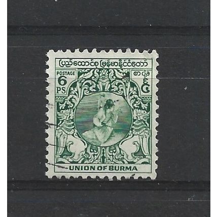 Burma.SG101 6p Dancer (Green).Fine Used.Jul25y