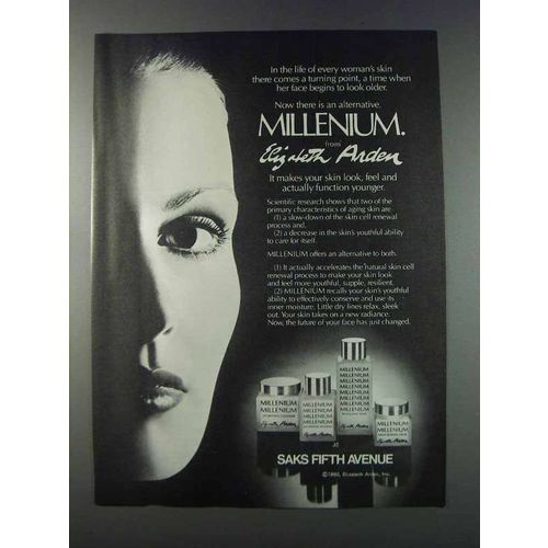 1981 Elizabeth Arden Millenium Skin Care Ad
