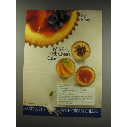1991 National Dairy Board Ad - recipe for Mini-Cheesecakes