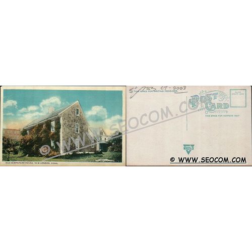 CT New London Postcard Old Hempstead House ct_box4~2003