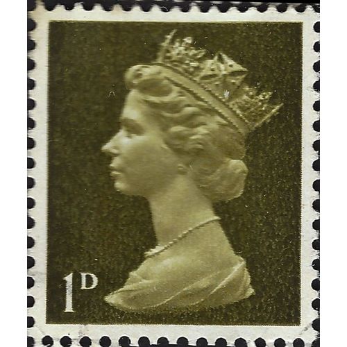 GB, QE II Machin definitive, olive brown 1968, 1d