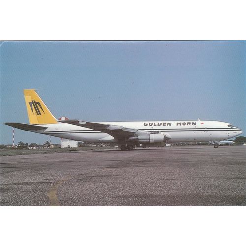 Golden Horn Boeing B707 Civil Aircraft Postcard (A22598)