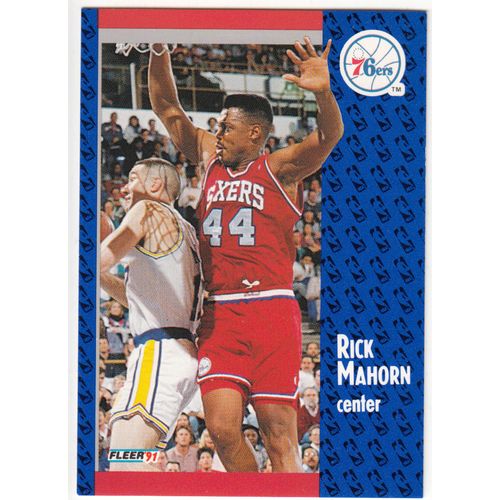 1991 Fleer Basketball card 156 Rick Mahorn – 76er