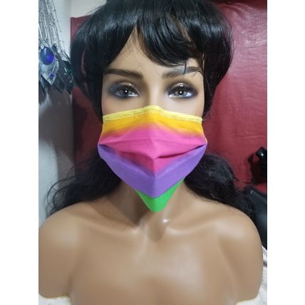 Cloth Face Mask with Silver/Copper Filters- Cotton Candy - Adult Size